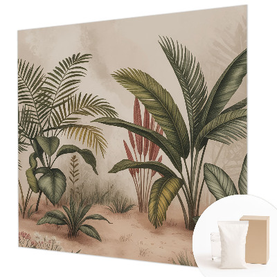 Modern fotobehang voor de woonkamer met een plantmotief