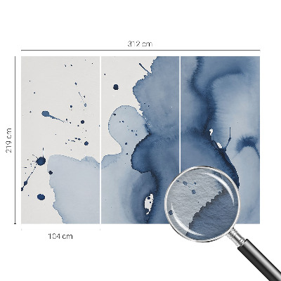 Fotobehang voor de slaapkamer Marineblauwe spetters