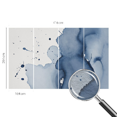 Fotobehang voor de slaapkamer Marineblauwe spetters