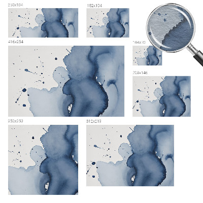 Fotobehang voor de slaapkamer Marineblauwe spetters