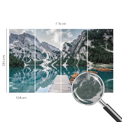 Modern fotobehang met een bergpanorama