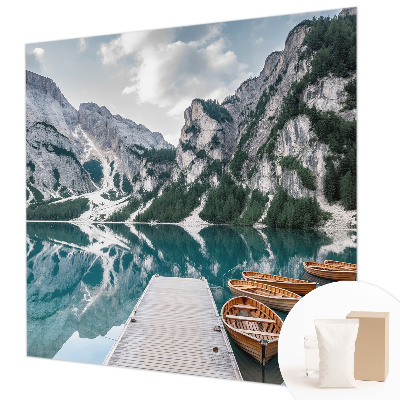 Modern fotobehang met een bergpanorama