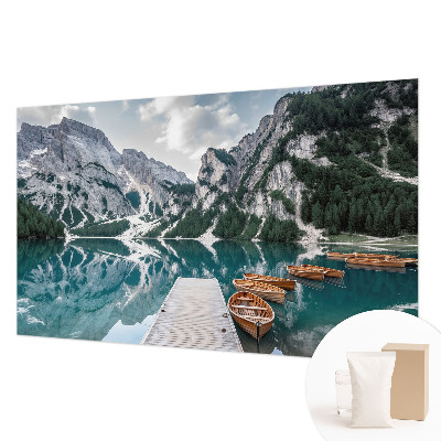 Modern fotobehang met een bergpanorama