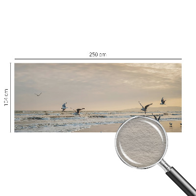 Fotobehang voor de woonkamer met een rustgevend zeegezichtenontwerp
