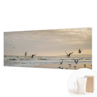 Fotobehang voor de woonkamer met een rustgevend zeegezichtenontwerp