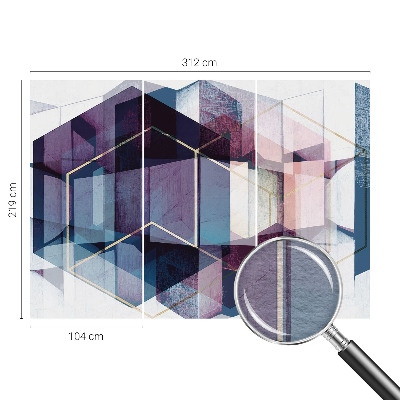 Premium fotobehang met een geometrisch patroon van kubussen