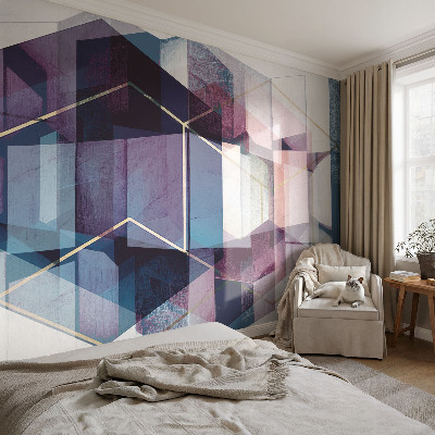 Premium fotobehang met een geometrisch patroon van kubussen