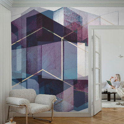Premium fotobehang met een geometrisch patroon van kubussen