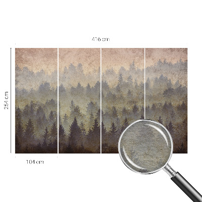 Groot fotobehang Bosmist