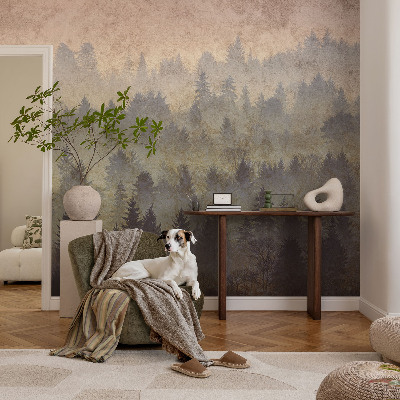 Groot fotobehang Bosmist