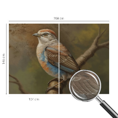 Uniek fotobehang met een vogelportret als motief