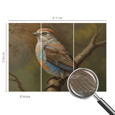 Uniek fotobehang met een vogelportret als motief