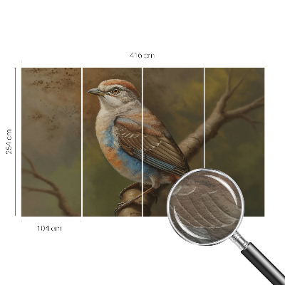 Uniek fotobehang met een vogelportret als motief