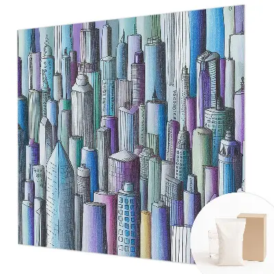 Vlies fotobehang met stadswolkenkrabbers als print