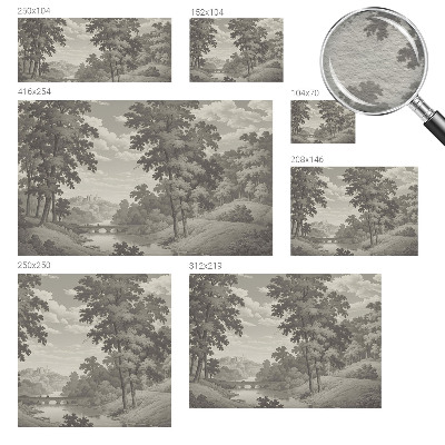 Vliesbehang fotobehang woonkamer Kasteel en brug