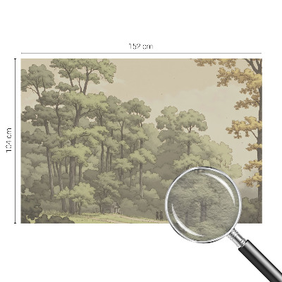 Vlies fotobehang op maat Idylle in het bos