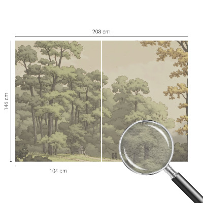 Vlies fotobehang op maat Idylle in het bos