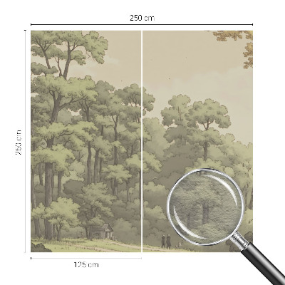 Vlies fotobehang op maat Idylle in het bos