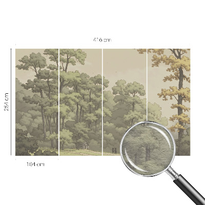 Vlies fotobehang op maat Idylle in het bos