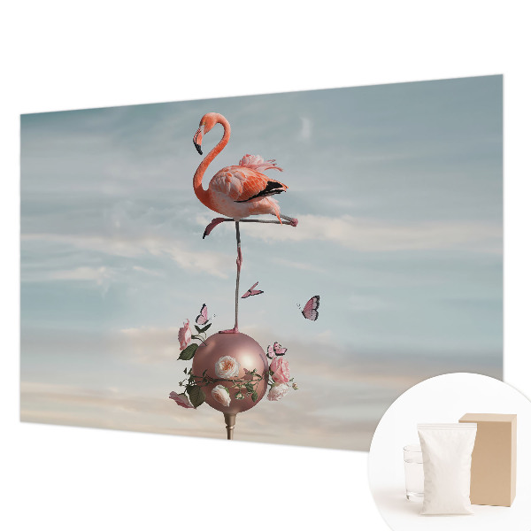 Fotobehang Elegante flamingo