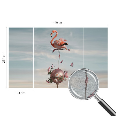 Fotobehang Elegante flamingo