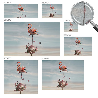 Fotobehang Elegante flamingo