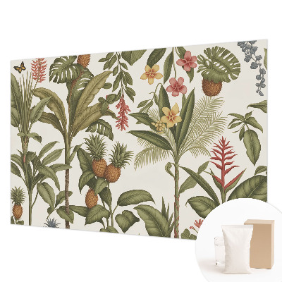 Behang met print met een exotische natuurrijke print
