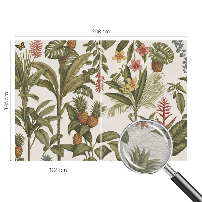 Behang met print met een exotische natuurrijke print