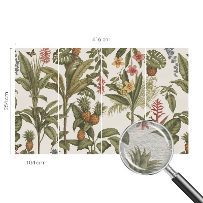 Behang met print met een exotische natuurrijke print