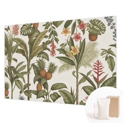 Behang met print met een exotische natuurrijke print