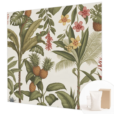 Behang met print met een exotische natuurrijke print
