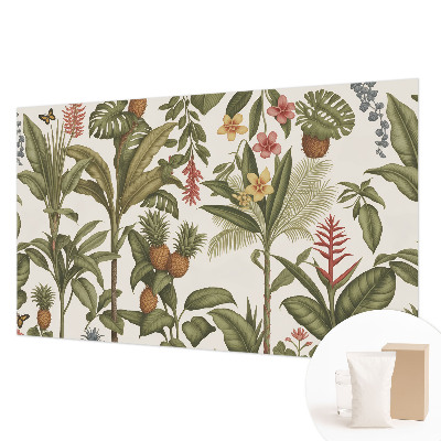 Behang met print met een exotische natuurrijke print