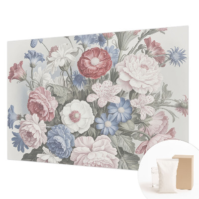 Fotobehang naadloos met een kleurrijk boeket