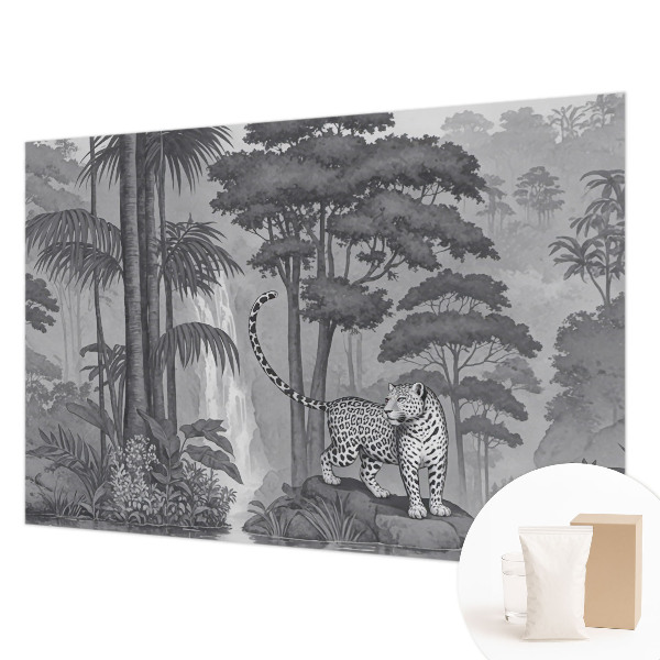 Naadloos fotobehang met een tropische jungleprint