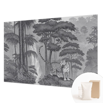 Naadloos fotobehang met een tropische jungleprint