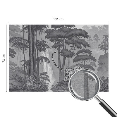 Naadloos fotobehang met een tropische jungleprint