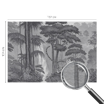 Naadloos fotobehang met een tropische jungleprint