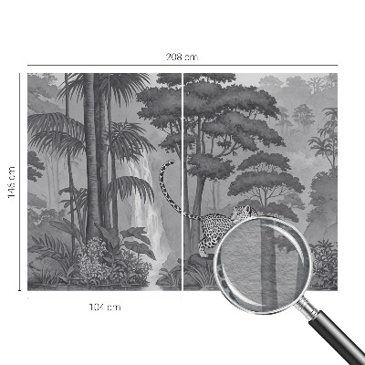Naadloos fotobehang met een tropische jungleprint
