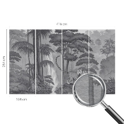 Naadloos fotobehang met een tropische jungleprint