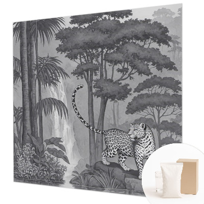 Naadloos fotobehang met een tropische jungleprint