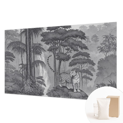 Naadloos fotobehang met een tropische jungleprint
