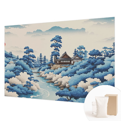 Fotobehang slaapkamer met een vredig natuurscène