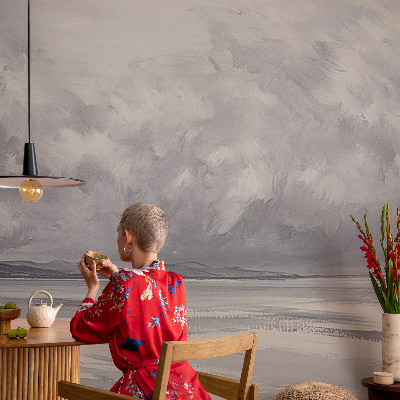 Fotobehang woonkamer Een storm aan de horizon