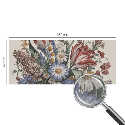 Fotobehang voor slaapkamer met een bloemenboeket als motief