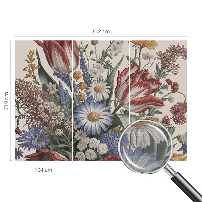 Fotobehang voor slaapkamer Bloemenboeket