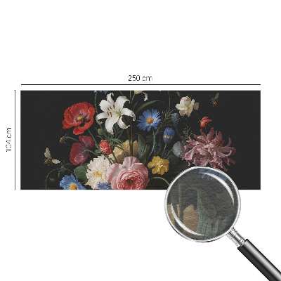 Modern fotobehang Bloemen met insecten