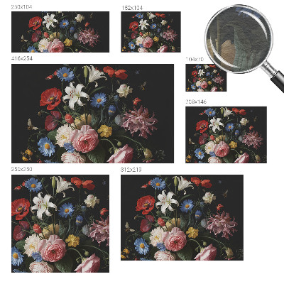 Modern fotobehang Bloemen met insecten