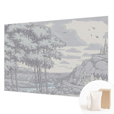 Fotobehang voor de woonkamer met een sprookjesachtig landschap