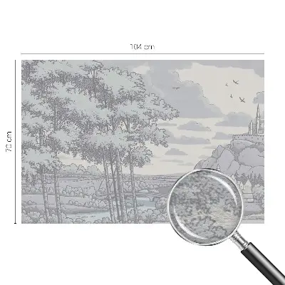 Fotobehang voor de woonkamer met een sprookjesachtig landschap