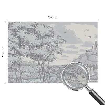 Fotobehang voor de woonkamer met een sprookjesachtig landschap